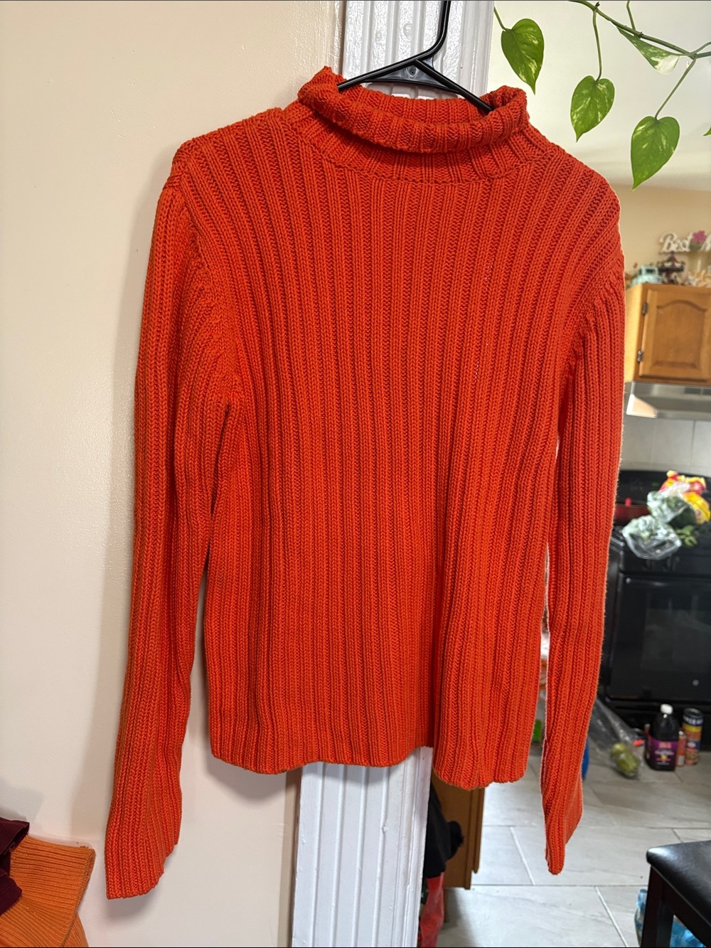 Tommy Hilfiger Ribbed Turtleneck Sweater - Orange